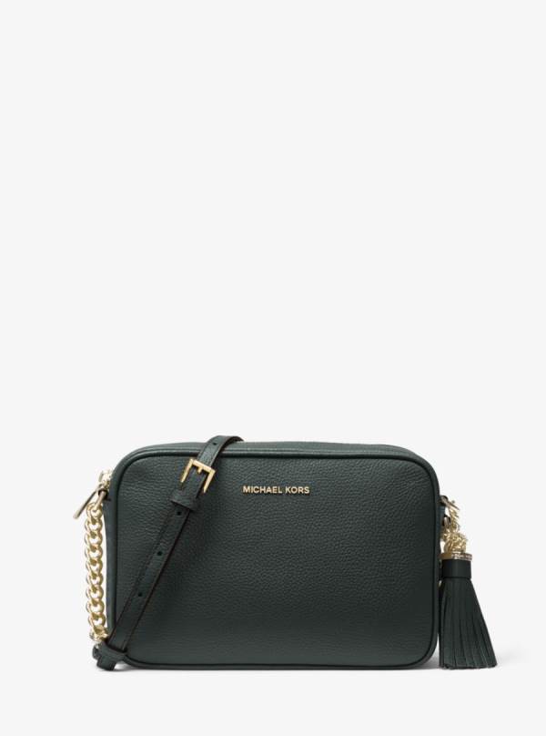 Damske Crossbody Kabelka Michael Kors Ginny Leather Tmavo Olivovo Zelená - Kabelky Michael Kors Vypredaj | XIDNG-4038